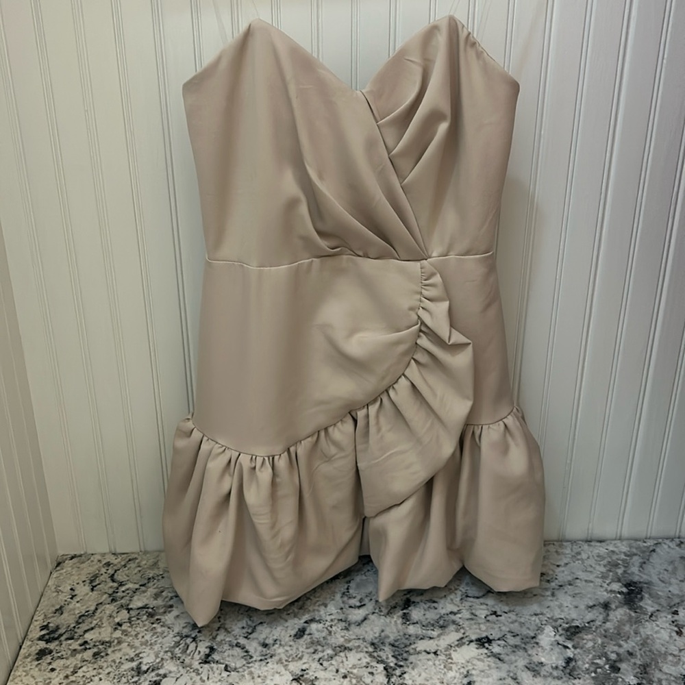 Tan mini dress